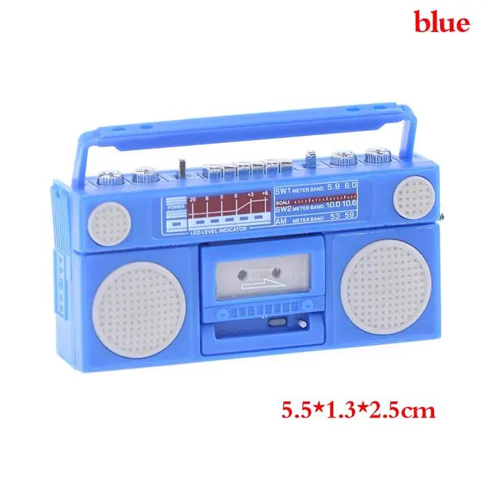 Mini radio rétro de simulation de poche, accessoires pour la maison, 1:12