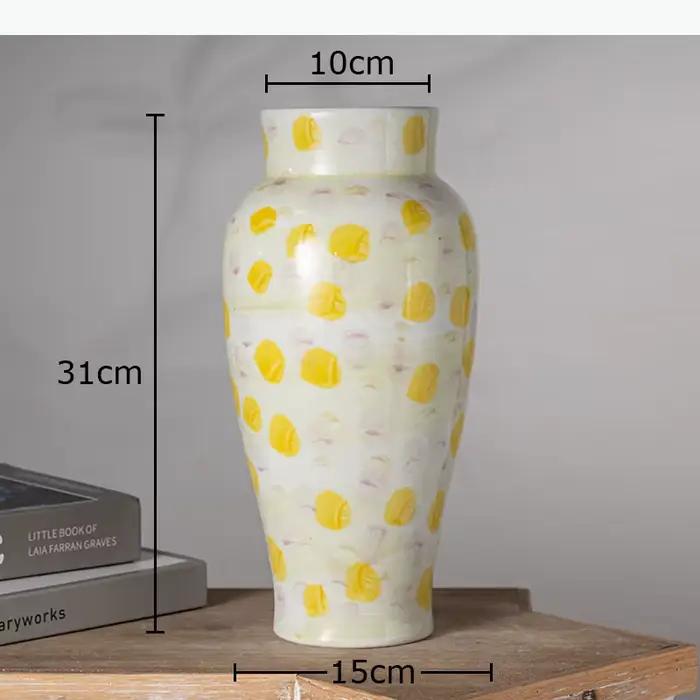 Vase en céramique peint, plante hydroponique en pot, vases floraux, décoration de table, arrangement