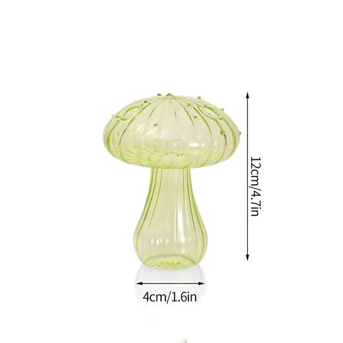 Vase en verre en forme de champignon, vase à fleurs transparent créatif, vase pour arrangement flora