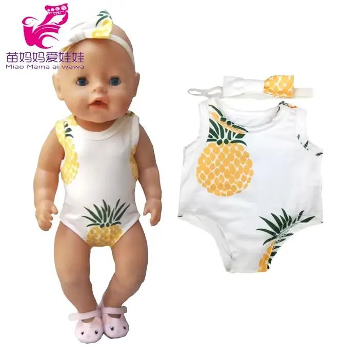 Reborn BabyDoll vêtements pyjama ensembles pour 17 "bébé poupée barboteuses enfants cadeaux de noël