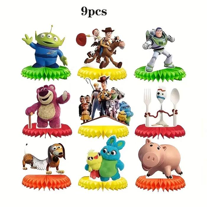 9 pièces de décorations DIY sur le thème de Toy Story pour fêtes et vacances, fournitures de décorat