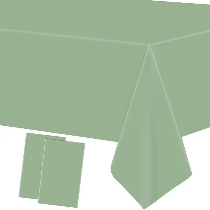 Nappe Solide Vert Sauge pour Décoration de Table, Fourniture de ixà Thème de Bienvenue pour Annivers