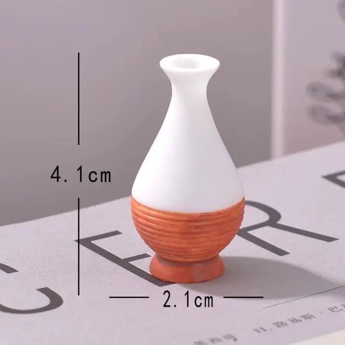 Mini-vases décoratifs étanches en résine faits à la main pour micro-paysages et maisons de poupées
