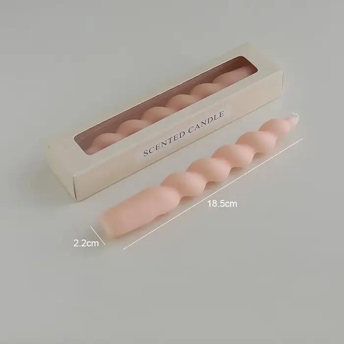 Ins Style spirale longue tige bougie parfumée bougie aromathérapie soja cire bougies mariage anniver