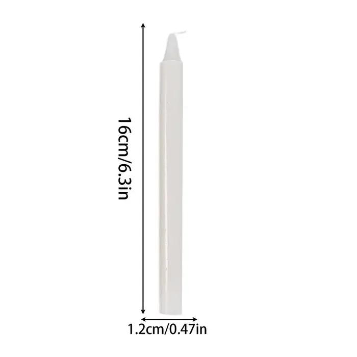 Bougies de survie à combustion longue durée, rouges et blanches, à mèche courte, 10 bougies non parf
