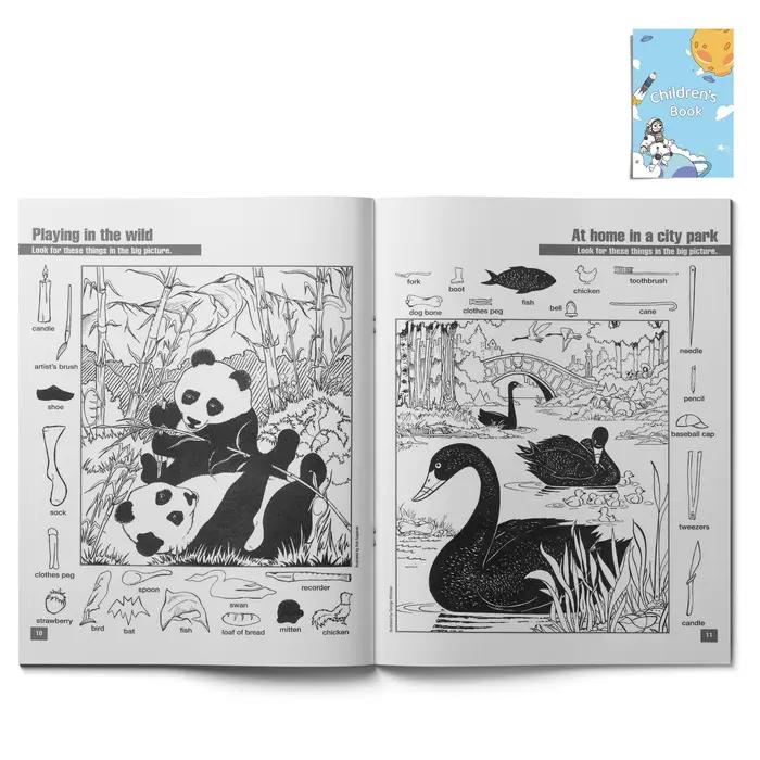 Livre d'activités de recherche d'objets cachés pour enfants – Amusants puzzles à trouver et à colori