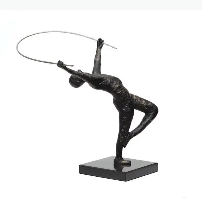 Figurines de gymnastique à ruban, sculptures d'art, ornements, modèles, accessoires de décoration po