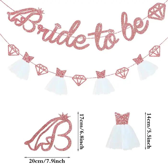 Bannière « Future Mariée », Décoration pour enterrement de vie de jeune fille, Guirlande pour douche