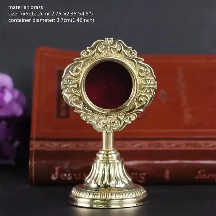 Reliquaire chrétien du Monstrance en laiton sacré pour la décoration de la maison catholique, fourni