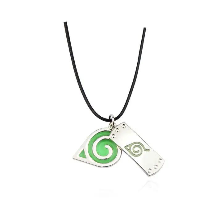 Marchandises de dessins animés Naruto, collier avec symbole du village de Konoha et du ninja rogue, 