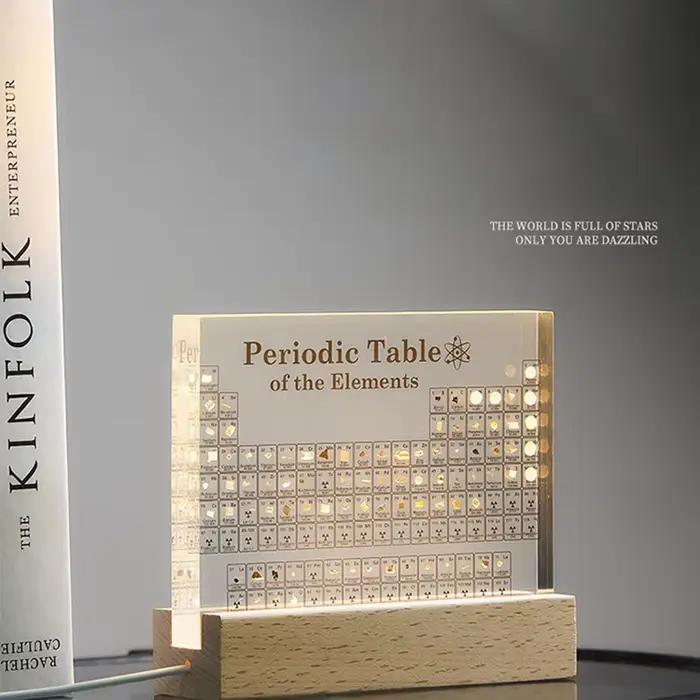 Figurine de Table périodique Mendeleev en acrylique, décor de bureau de chimie, affichage d'éléments