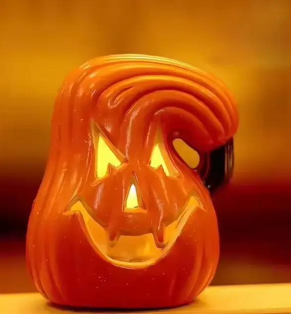 Lanterne décorative en forme de citrouille, 1 pièce, accessoires d'halloween, décoration de citrouil