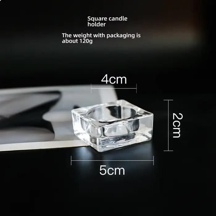 Bougeoir Transparent en forme d'étoile en verre, Design pour décoration de Table, bougeoir Transpare