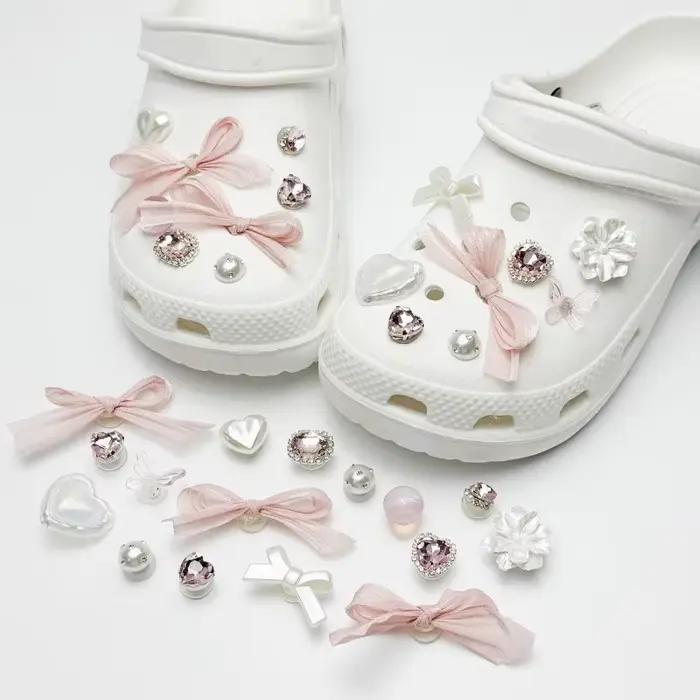 Ensemble de Breloques de Luxe en Strass et Cristal pour Chaussures, Collection Été 2026, Chaîne de P