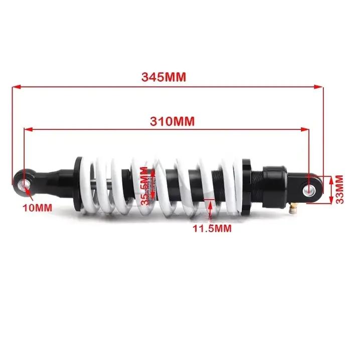 Accessoire moto : amortisseur arrière à amortissement réglable de 310 mm de long pour motocross chin