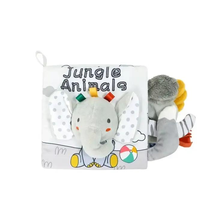Livre pour bébé en tissu doux avec pages au toucher et au toucher – Livre sensoriel mignon pour bébé
