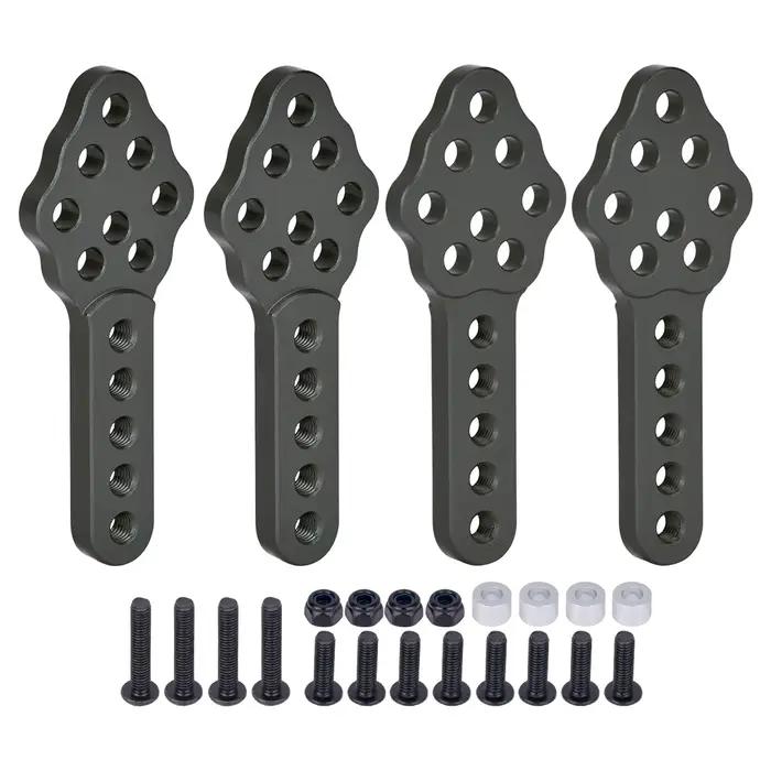Support de montage d'amortisseur réglable en aluminium, 4 pièces, pour voiture à chenilles axiale 1/