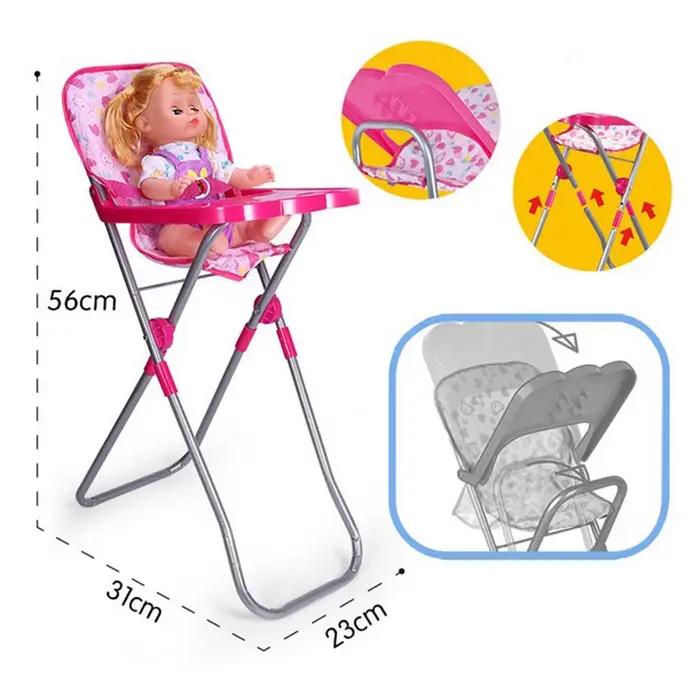 DollNursery – Chaise haute de salle à manger en ABS pour poupée Reborn de 9 à 12 pouces, accessoires