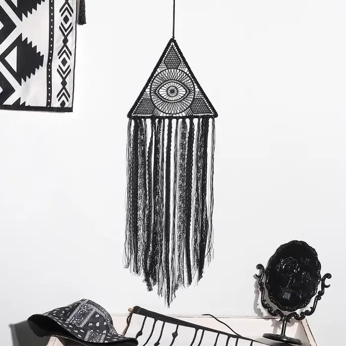 Attrape-rêves mauvais œil, style Boho, décoration de maison, grand œil turc noir, décoration de sall