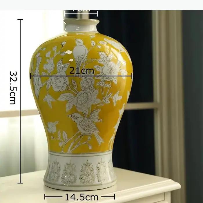 Vase en porcelaine bleue et blanche, pot de plante, décoration de table, arrangement de fleurs, vase