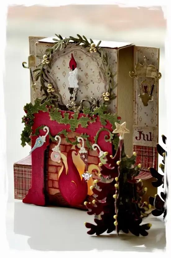 Cheminée de Noël matrices de découpe en métal pochoirs artisanat moule découpé pour bricolage Scrapb