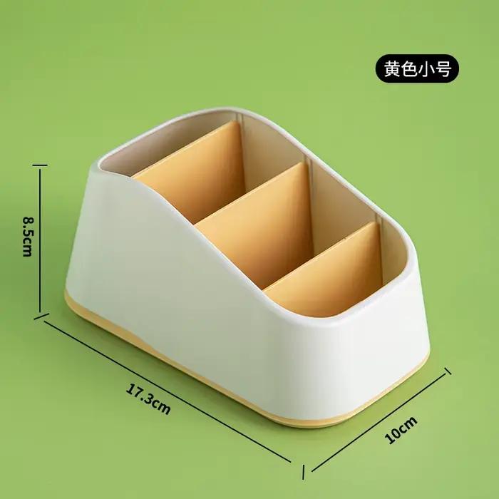 Organisateur de bureau à 4 compartiments pour télécommandes, téléphones et fournitures de bureau, bo