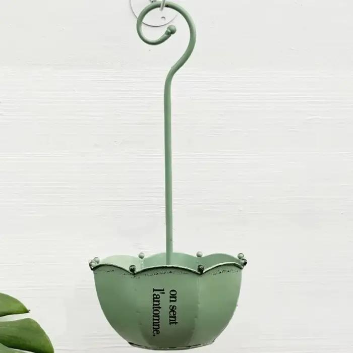 Pot de fleurs suspendu créatif vintage en forme de parapluie, style européen, pour fermes, décoratio