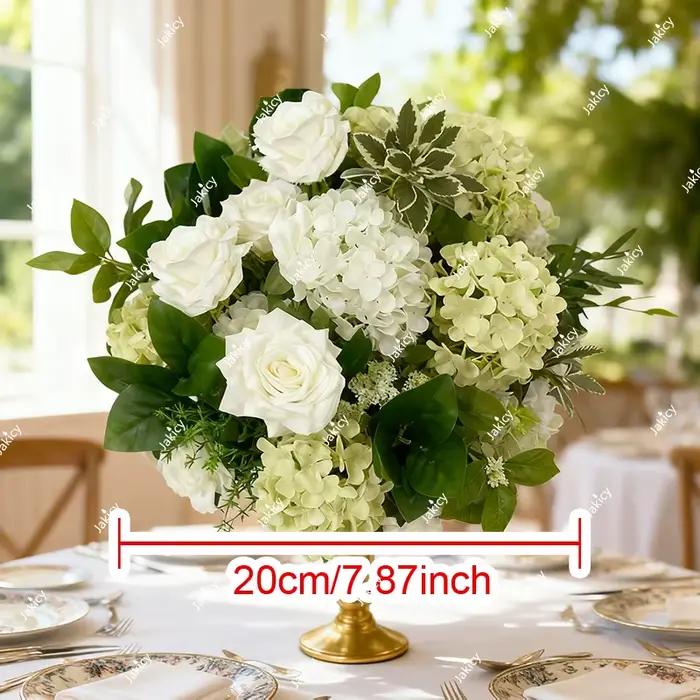 Arrangement Floral d'hortensia vert, arc de fond de mariage, décoration suspendue, rangée de fleurs,