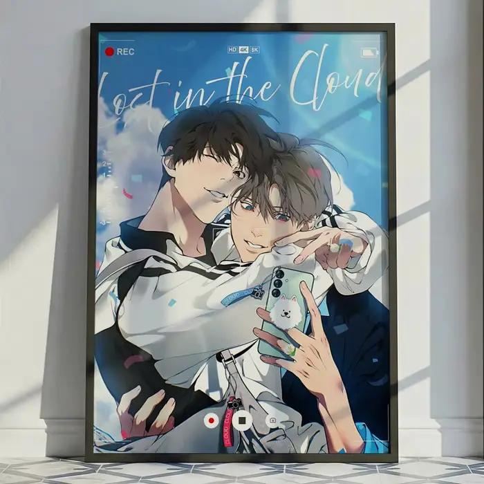Affiche BL Manhwa L-Lost in the Cloud, décoration murale polyvalente HD imperméable, auto-adhésive, 
