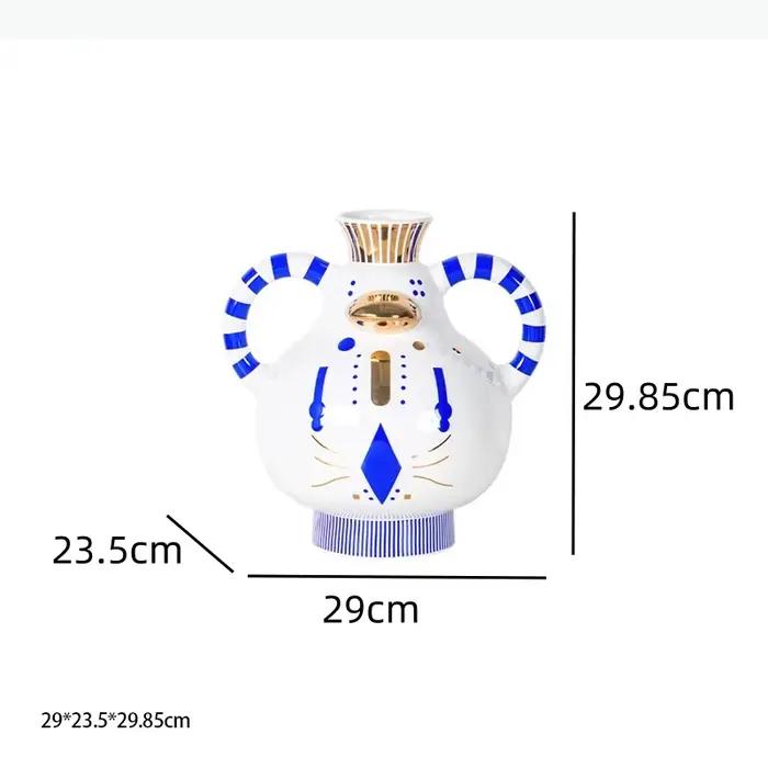 Vase en céramique de bureau, ornements abstraits, vase à fleurs séchées pour salon, vases hydroponiq