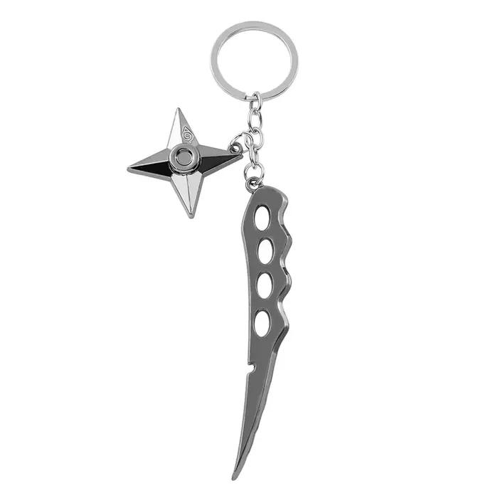 Porte-clés Anime Ninja Tools, accessoires Anime, modèle en métal Kunai Shuriken, pendentif porte-clé