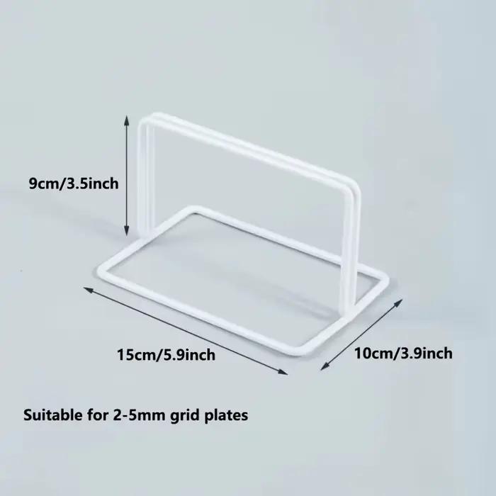 Support de rangement créatif en métal avec base pour panneau grillagé, présentoir de bureau pour gri