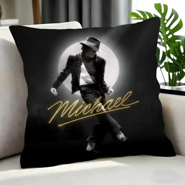 Singer - Michael Jackson Housse de coussin, ensemble de 4 pièces, 50x50, 45x45, 40x40, taie d'oreill