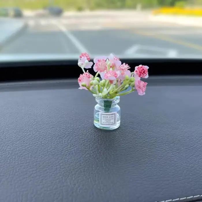 Magnifique Vase Jasmine Babysbreath, Mini Micro Console de paysage, ornements de décoration, Vase en