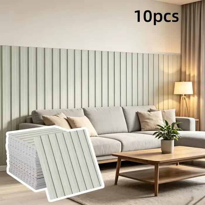10 panneaux muraux autocollants effet bois réaliste, à peler et coller, imperméables et décoratifs