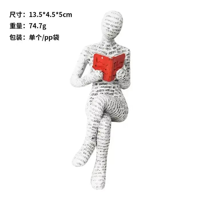 Artisanat lisez sur un Design de petits personnages, décorations abstraites en résine pour la maison