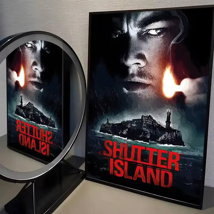 Shutter Island – affiche de films classiques européens et américains, art HD, mur collant, étanche, 