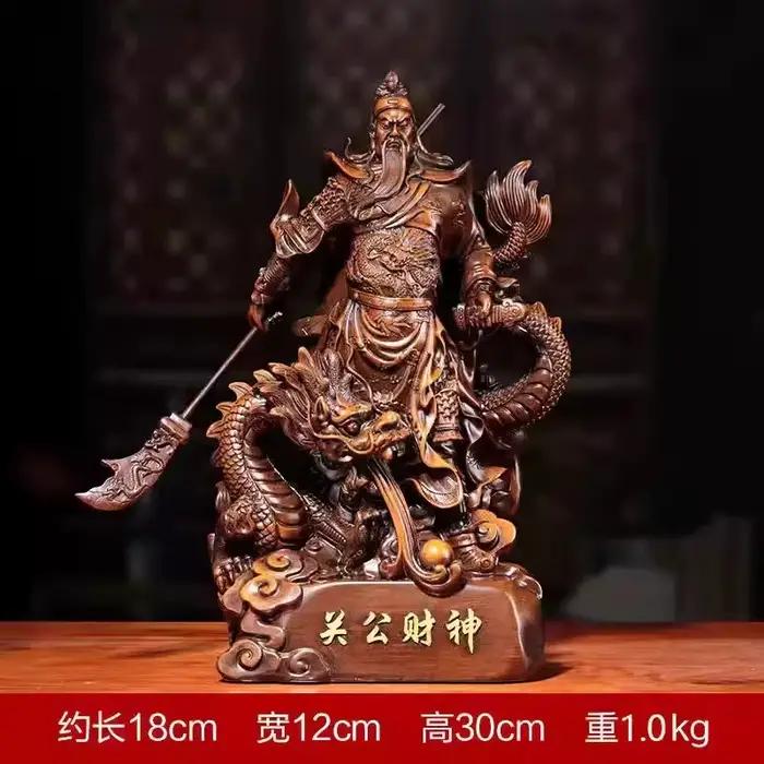 Statue de Guan Gong pour la décoration intérieure, artisanat bouddhiste en résine, statue de Bouddha