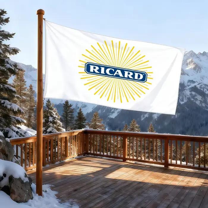 Drapeau R-Ricard-ES à la mode, pour chambre, dortoir, Camping, pique-nique, Style artistique, banniè