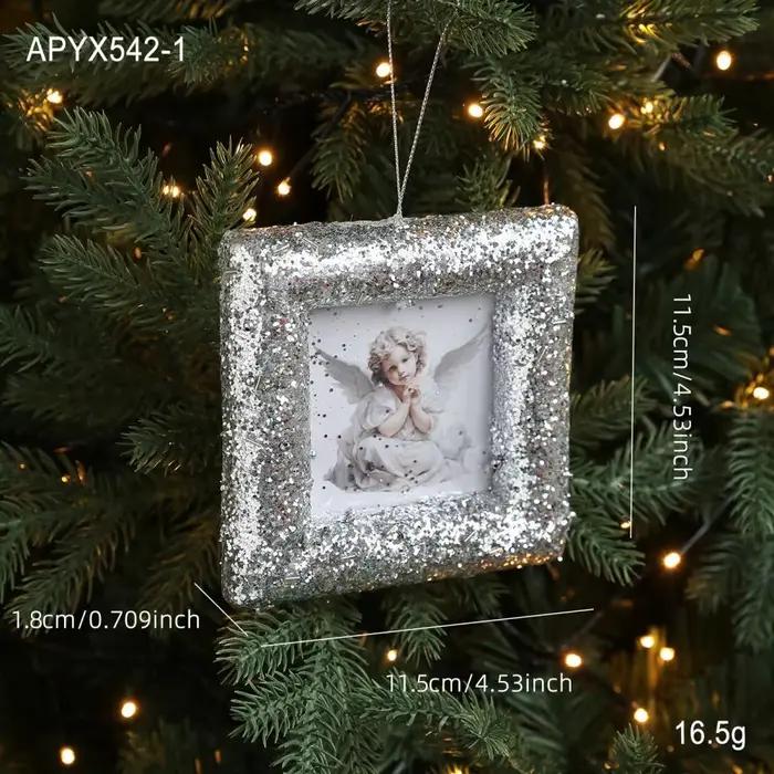 Cadre Photo Baroque, décoration d'arbre de noël, Mini cadre Photo, pendentif d'arbre de noël exquis 