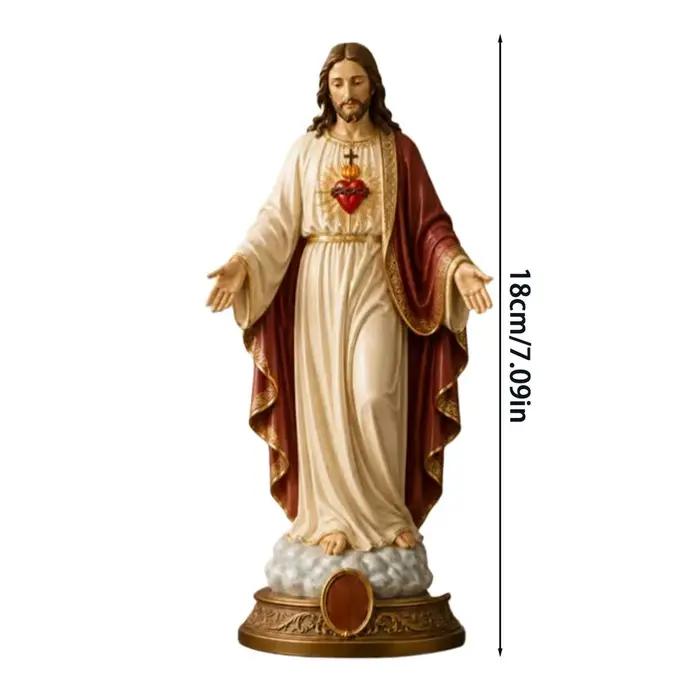 Statue de Marie 20 cm, figurine religieuse de Jésus-Christ, statues religieuses pour chambre à couch