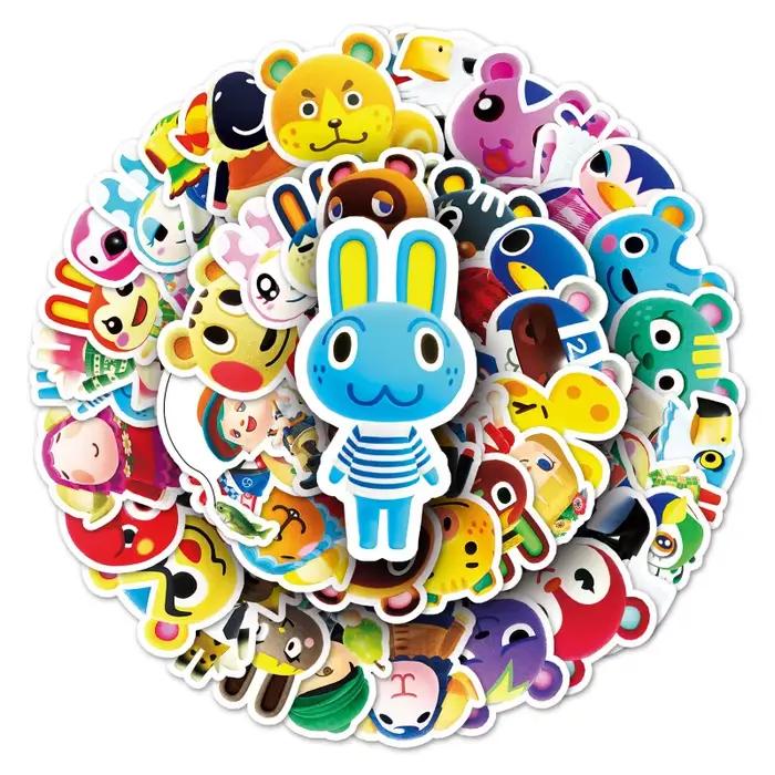 Autocollants décoratifs Graffiti créatifs, 50 pièces, dessin animé, personnalité Animal Crossing