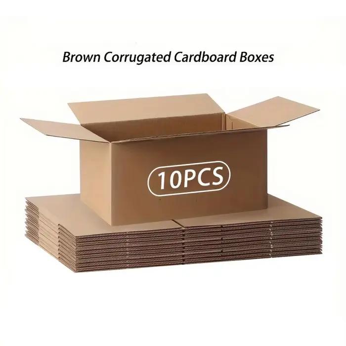 Boîtes d'expédition postales, 7,6x3,94x5,1 pouces, boîte en carton ondulé brun avec couvercles, simp