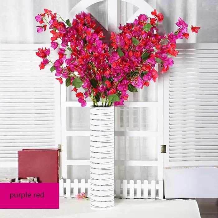 Fleur artificielle Bougainvillier en soie, fausse fleur pour décoration de mariage, maison, jardin, 