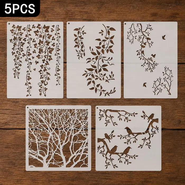 Ensemble de 5 pochoirs à motifs décoratifs