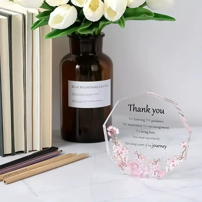 Cadeau inspirant décor de bureau pour femmes cadeaux de collègue Plaque acrylique