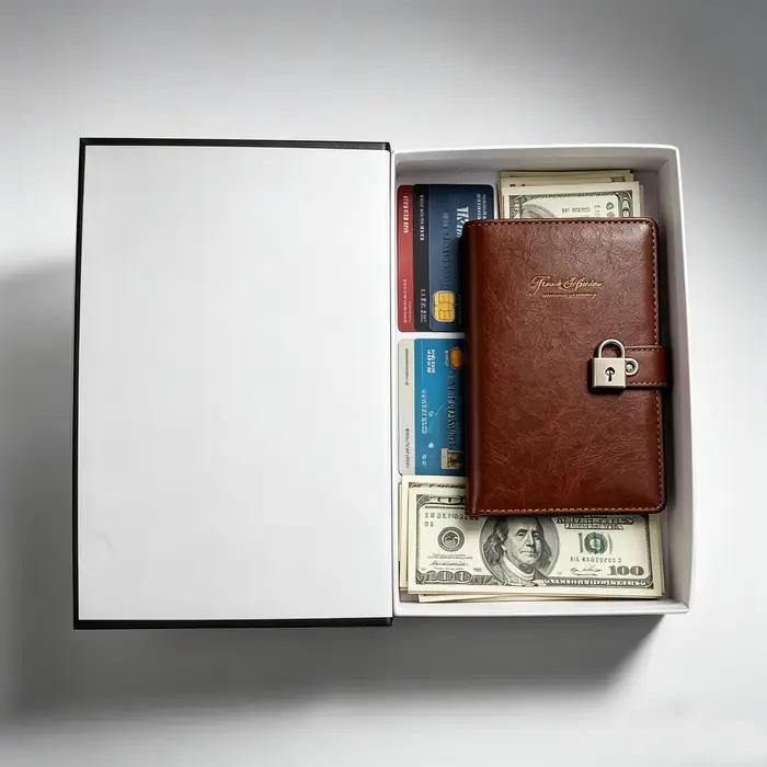 Boîte de rangement décorative en forme de faux livre