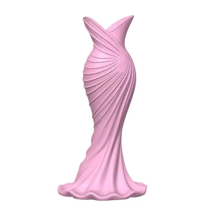 Vases à fleurs imprimés en 3D en forme de robe