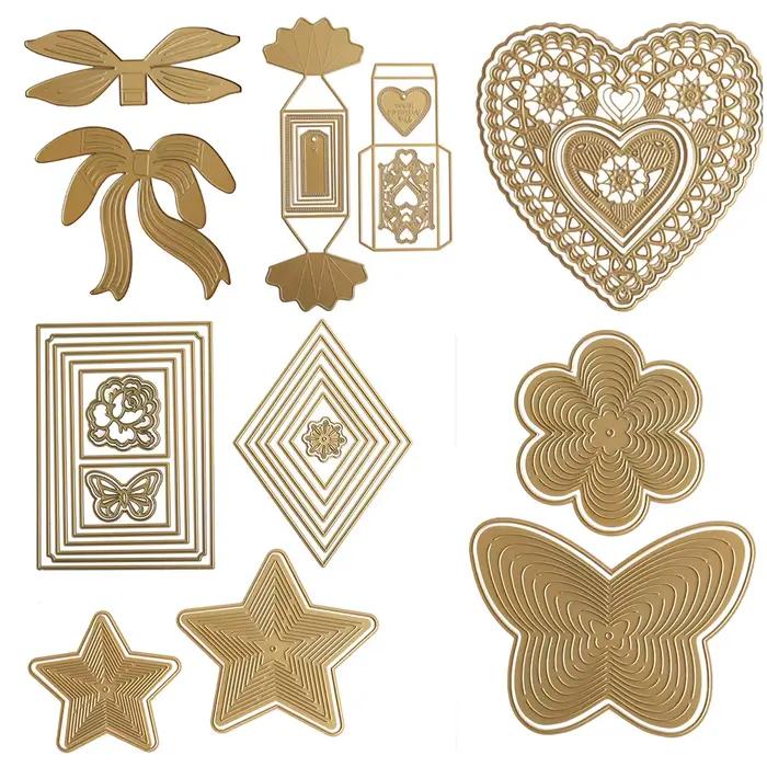 Matrices de découpe métalliques Nouveauté 2026 Scène de Noël aux chandelles pour Scrapbooking, Embossage, Cartes de vœux, Album d'anniversaire DIY, Fait main