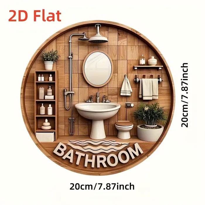 Décoration murale ronde classique plate 2D plate 2D en bois